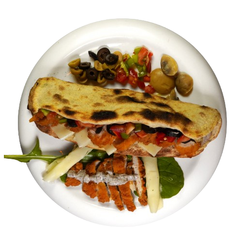 Alfredo Pizza Sandwich